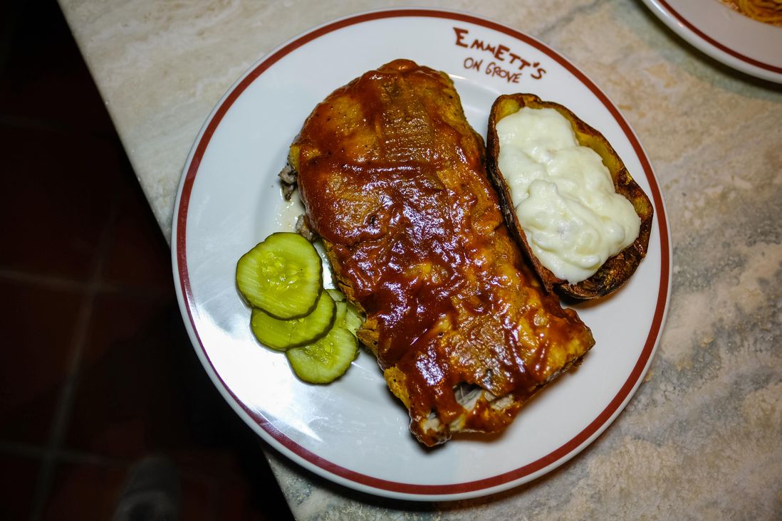 Baby Back Ribs with Twice Baked Potato ($27)
